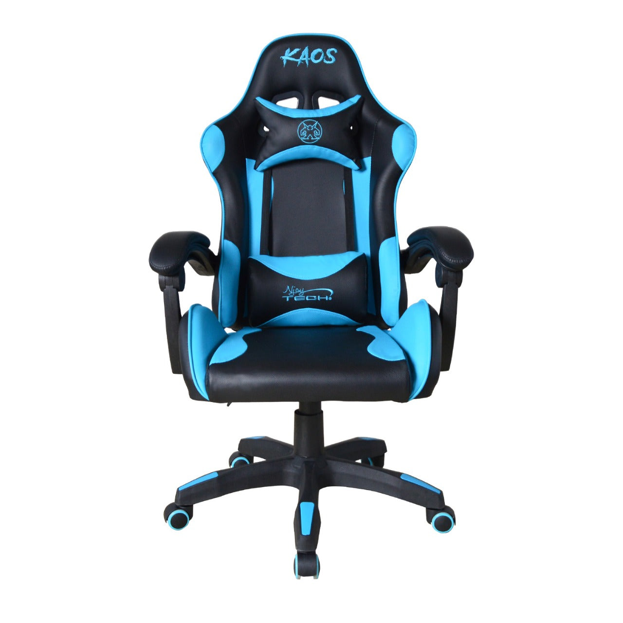 Silla Gamer Kaos Njoytech Reclinación 150º Negro Azul