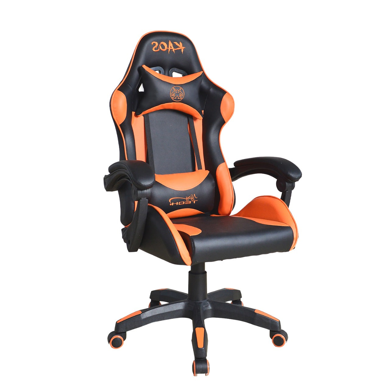 Silla Gamer Kaos Njoytech Reclinación 150º Negro Naranjo – imagen 3