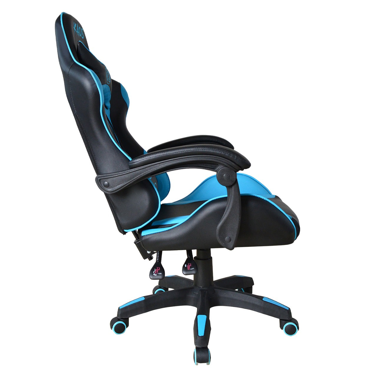 Silla Gamer Kaos Njoytech Reclinación 150º Negro Azul – imagen 7