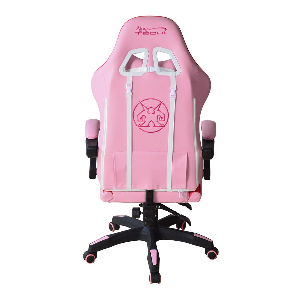 Silla Gamer Kaos Njoytech Reclinación 150º Rosado – imagen 3