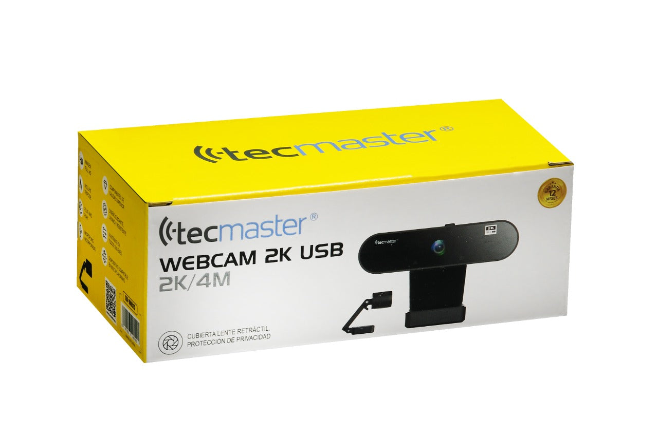 Webcam Tecmaster Con Tripode QHD 2k Usb Negro – imagen 3