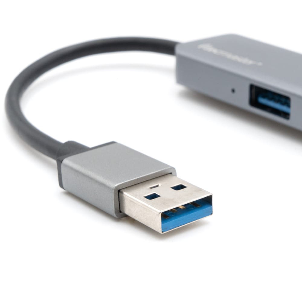 Adaptador Tecmaster Hub Usb + 4 Puertos Usb Gris – imagen 2