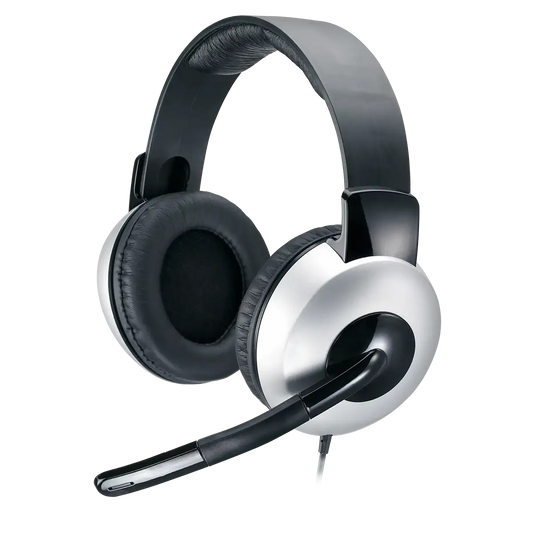 Audífonos Headset Genius Hs-05a Jack 3.5mm Microfono Negro Gris