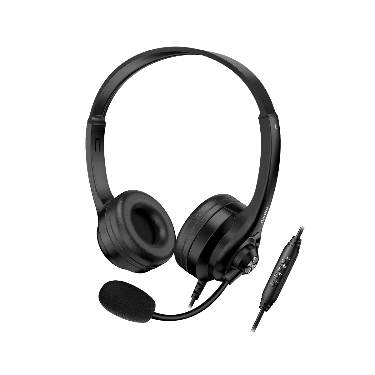 Audífonos Usb Genius Hs-235u Ai copilot Microfono Negro