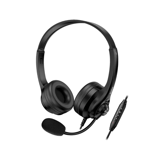 Audífonos Usb Genius Hs-235u Ai copilot Microfono Negro