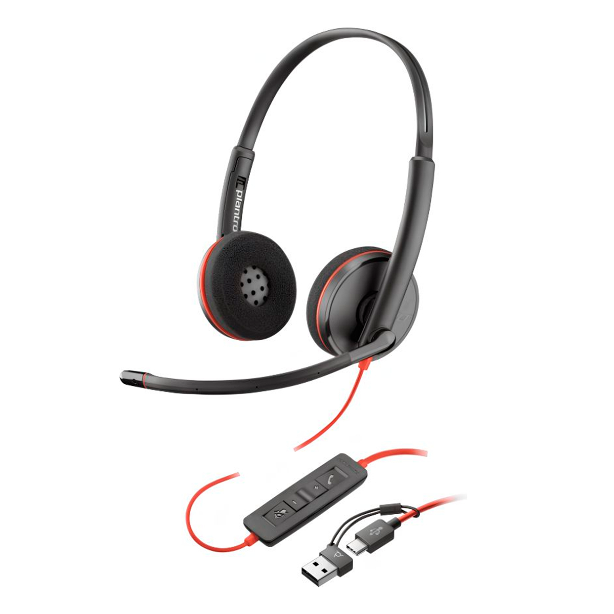 Audifonos Poly Blackwire 3220 Stereo USB-C Headset +USB-C/A