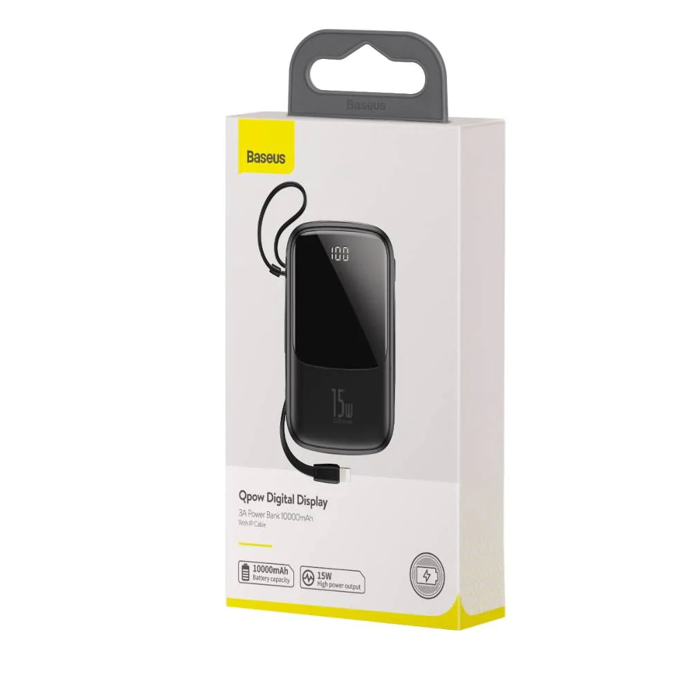 Batería Portátil Baseus 10000 Mah Lightning 15w Mini Q Pow Negro – imagen 5