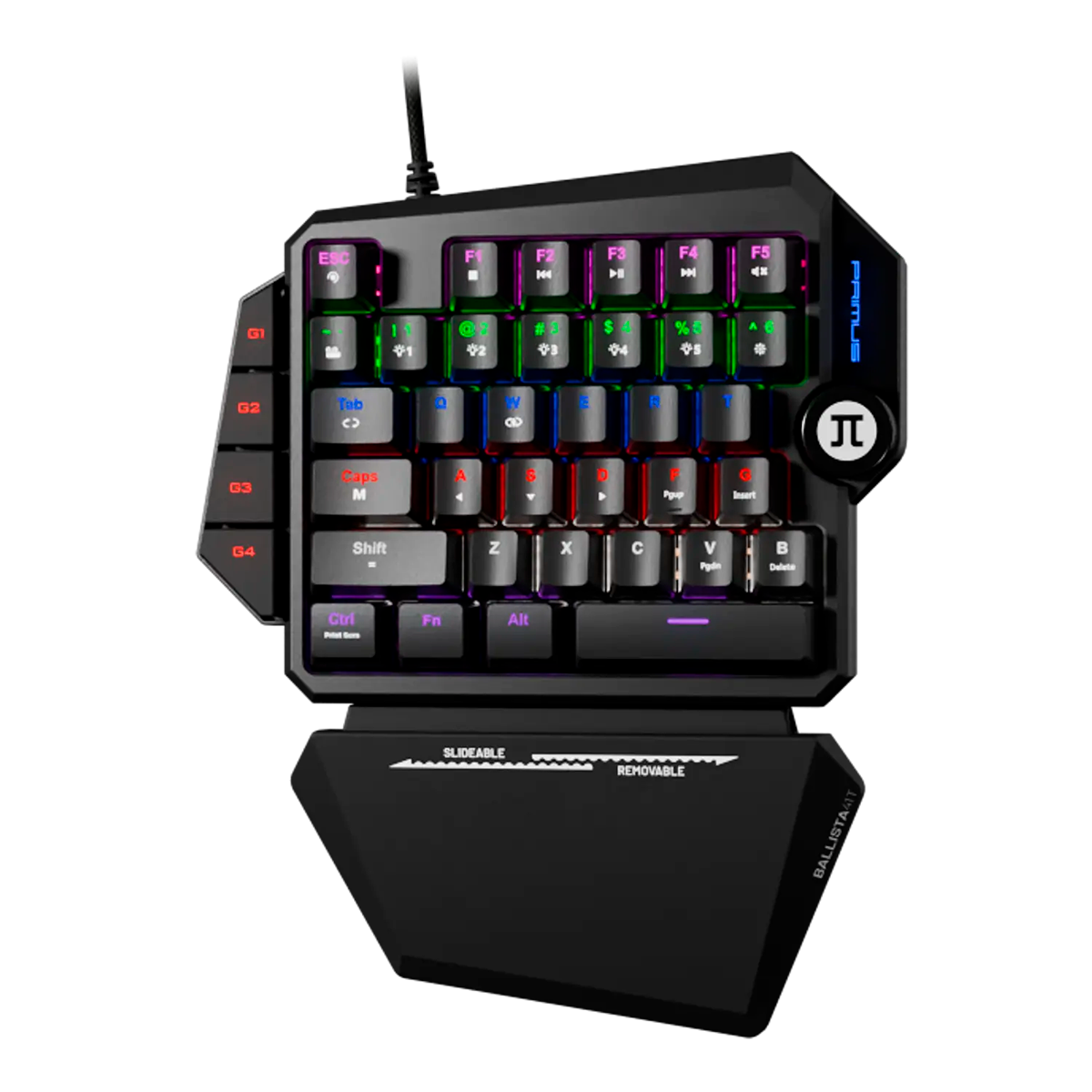Teclado Gamer Mecanico Una Mano Primus Ballsita 41t Negro