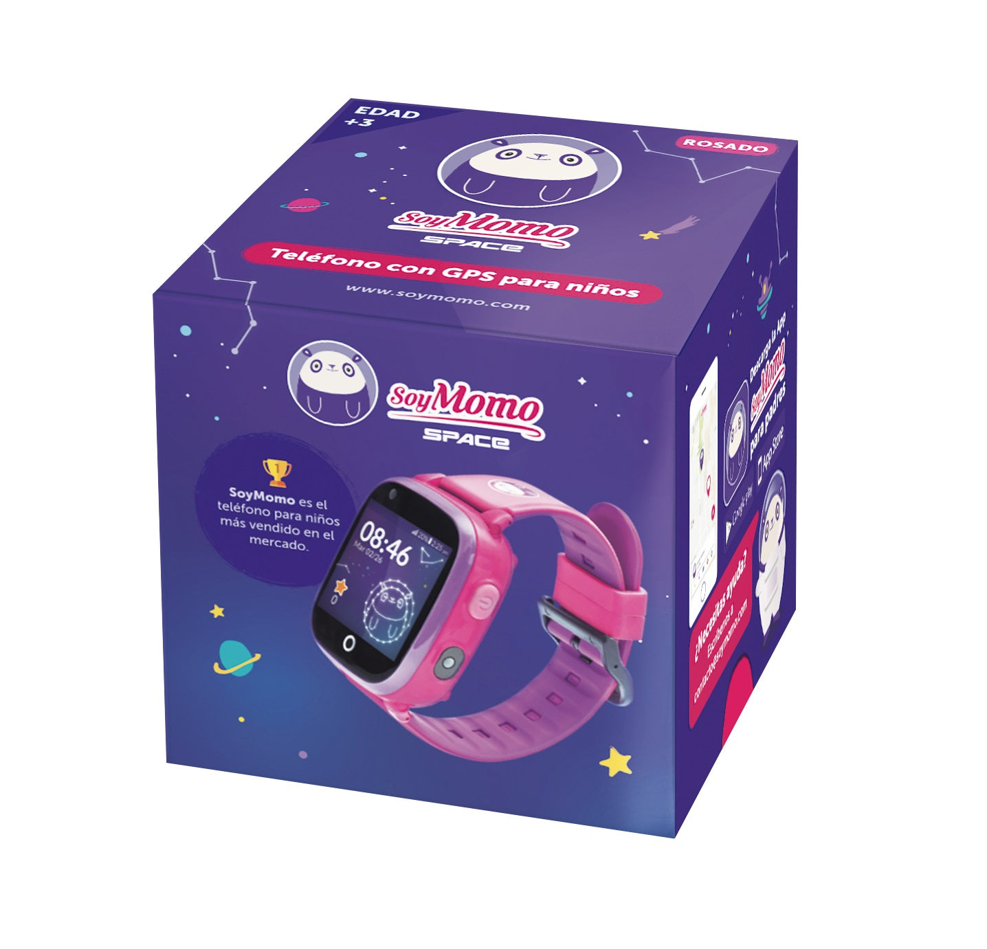 Reloj Momo Space 4G Gps Celular Para Niños Rosado – imagen 2