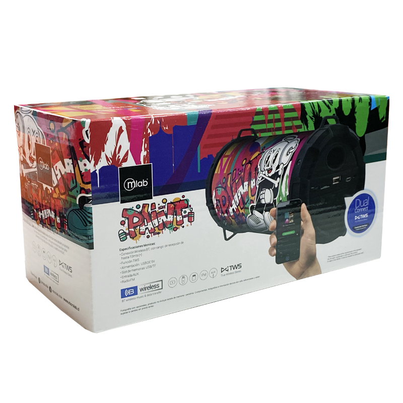 Parlante Bluetooth Zukabass Aux Mp3 Fm Microlab Paint – imagen 3
