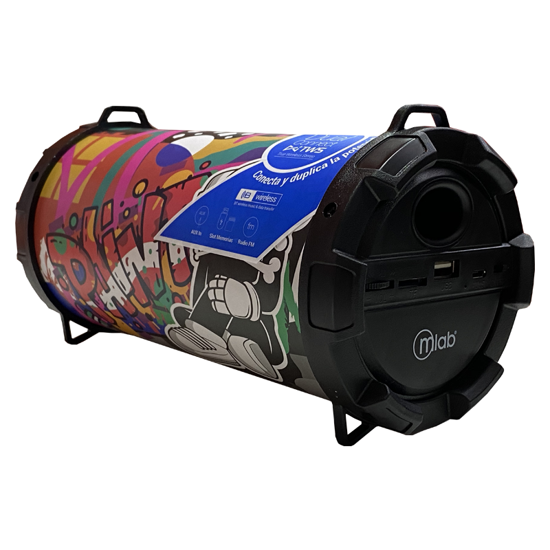 Parlante Bluetooth Zukabass Aux Mp3 Fm Microlab Paint