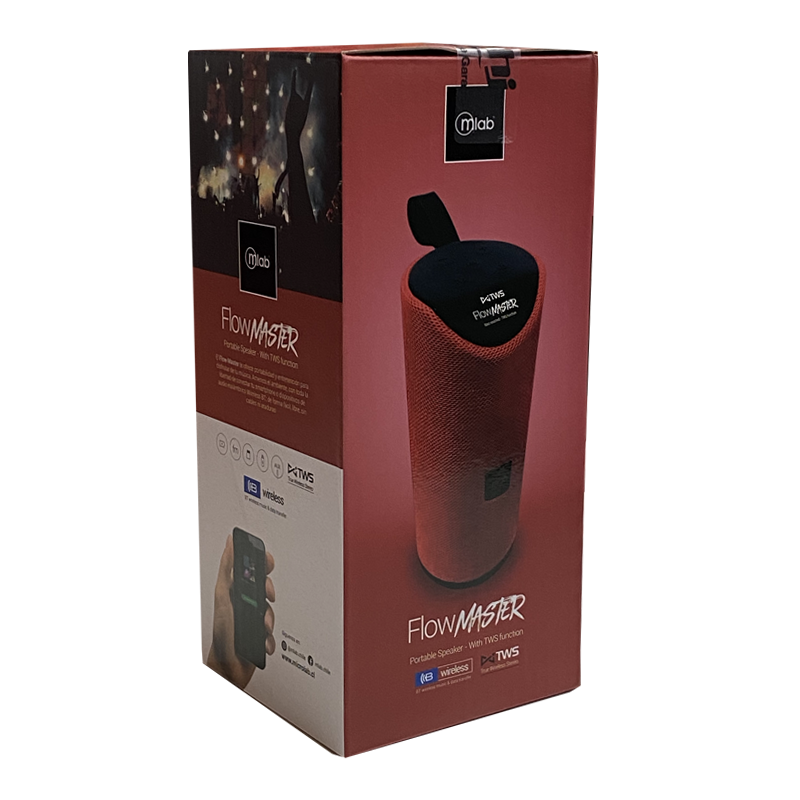 Parlante Bluetooth Flow Master Aux Mp3 Fm Microlab Rojo – imagen 3