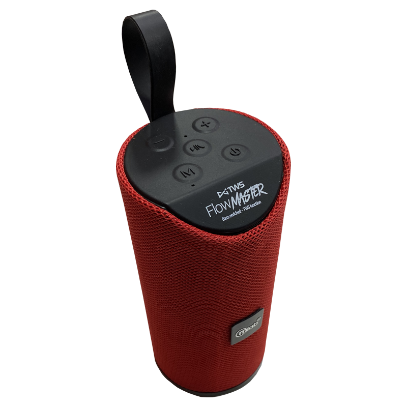 Parlante Bluetooth Flow Master Aux Mp3 Fm Microlab Rojo – imagen 2