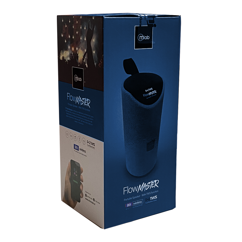 Parlante Bluetooth Flow Master Aux Mp3 Fm Microlab Azul – imagen 3
