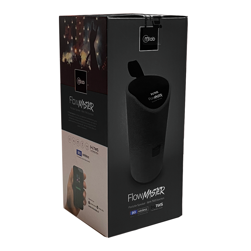 Parlante Bluetooth Flow Master Aux Mp3 Fm Microlab Negro – imagen 2