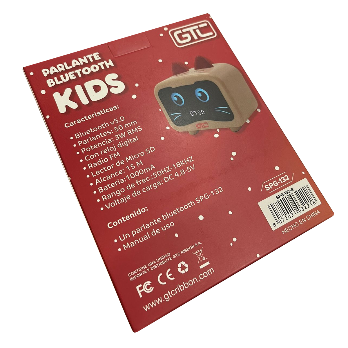 Parlante Bluetooth Niños Gtc Spg-132 Blanco – imagen 4