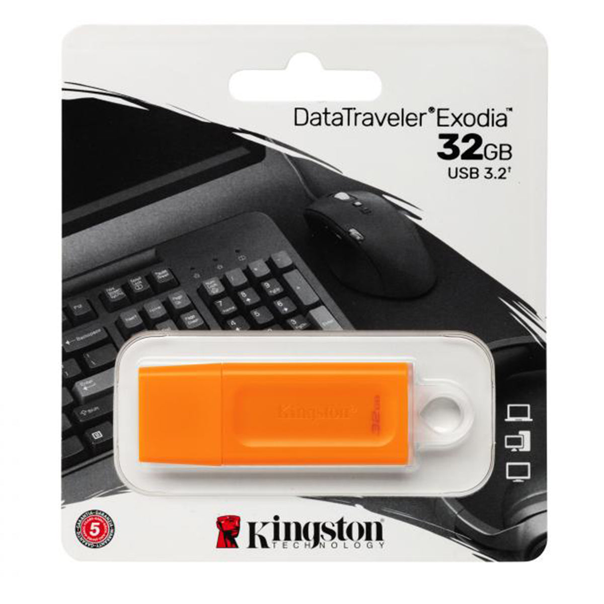 Pendrive Kingston Exodia 32 Gb Usb 3.2 Datatraveler Naranjo – imagen 2