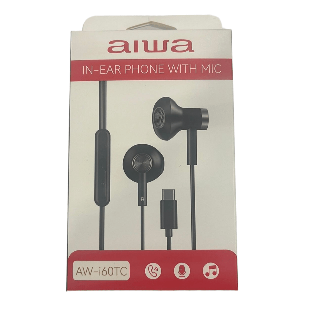 Audifonos In Ear Aiwa Conector Tipo C Aw-i60tc Negro – imagen 3