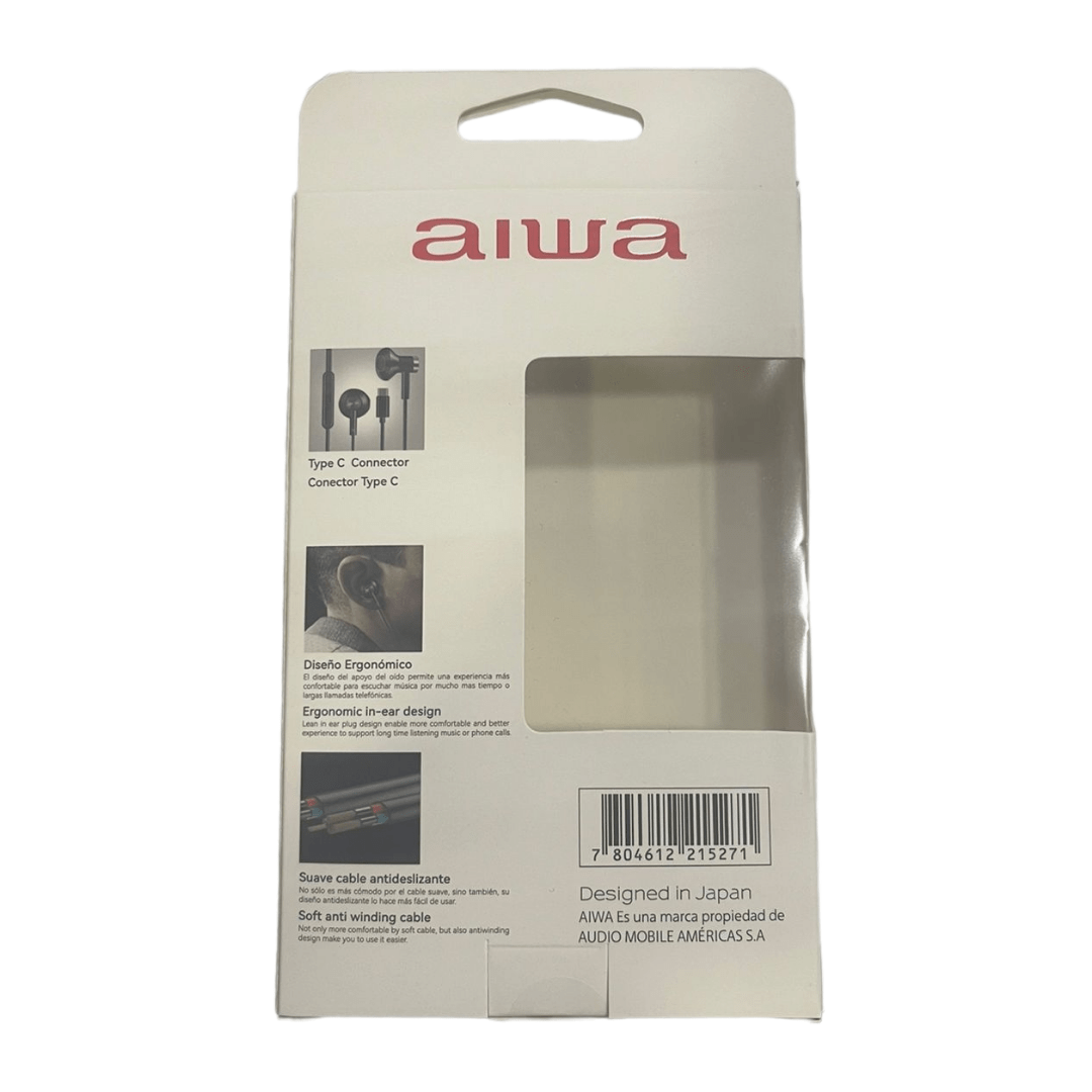 Audifonos In Ear Aiwa Conector Tipo C Aw-i60tc Negro – imagen 2