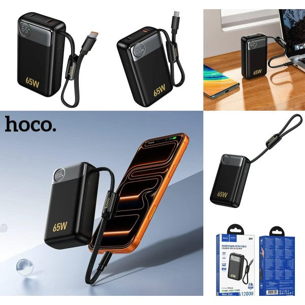 Powerbank Carga Rapida Hoco Q53 12000 Mah 65w Negro – imagen 3