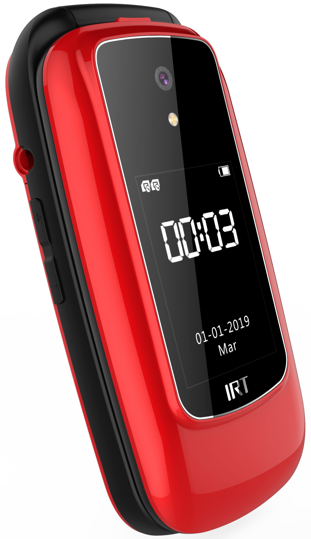 Celular Senior Adulto Mayor Irt 3G Clamshell Pantalla Rojo – imagen 5