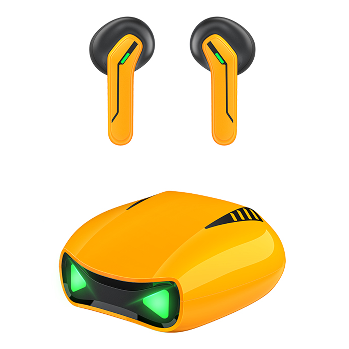 Audifonos Gamer Bluetooth Recci Rep-w28 Hornet Hi-fi Led Amarillo