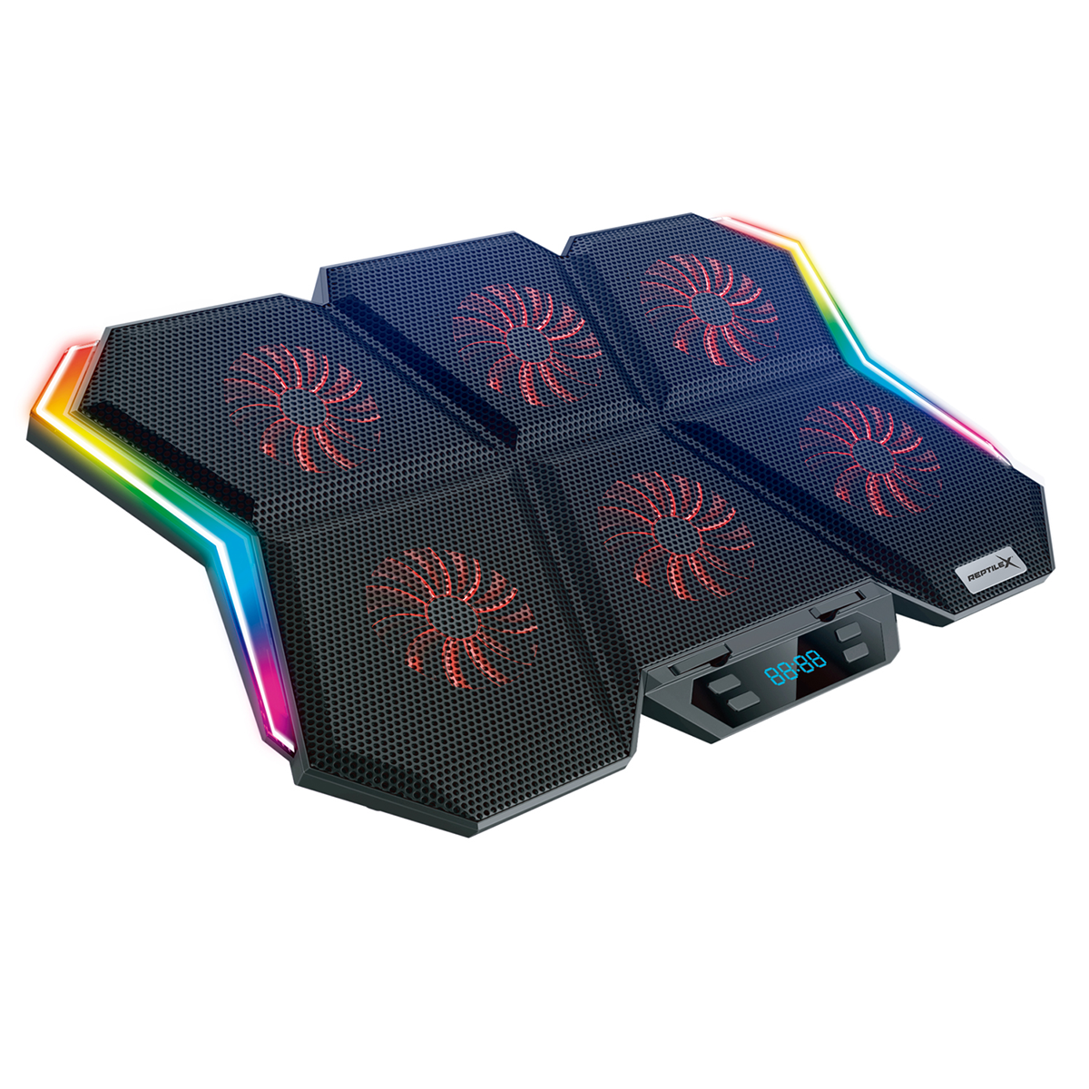 Ventilador Notebook Gamer Reptilex 6 Aspas Rgb Rx0051 Negro