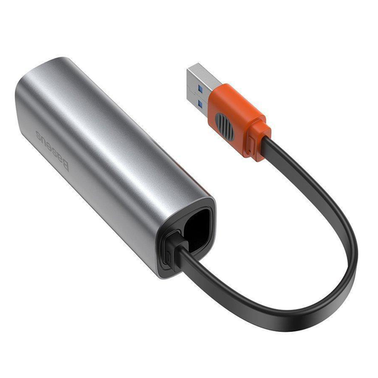 Adaptador USB A y USB C Gigabit RJ45 Steel Cannon Baseus Gris