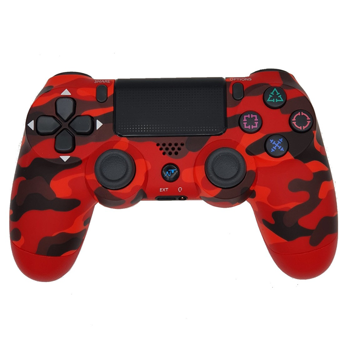 Control Joystick Dualshock PS4 Inalambrico Njoytech Camu Rojo
