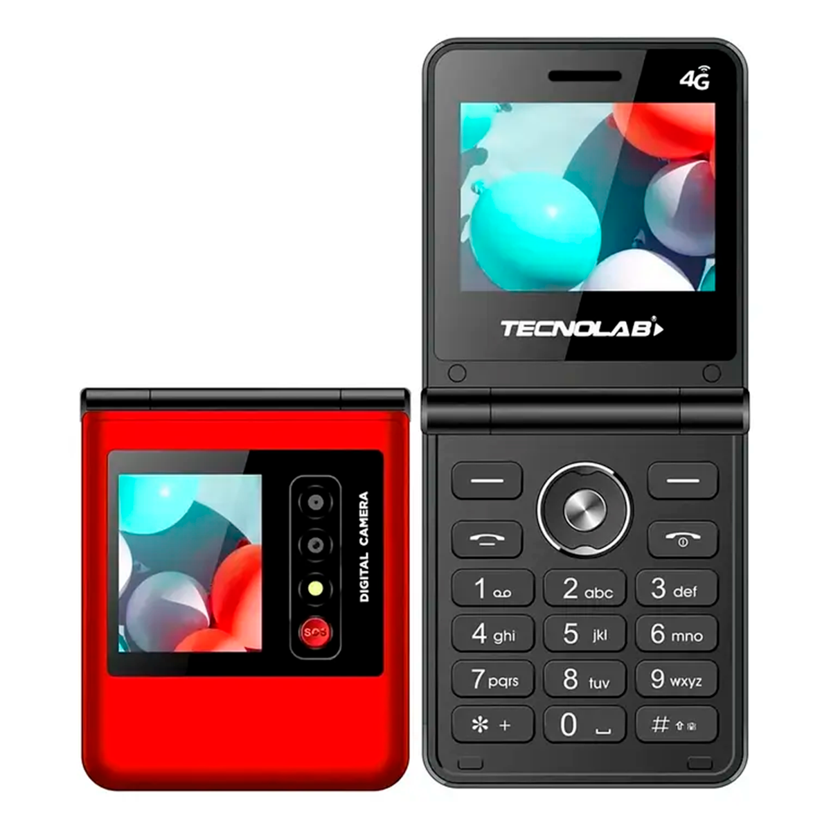 Telefono Celular Senior Adulto Mayor Tecnolab Tl709 Dual Sim Sos 4g Rojo