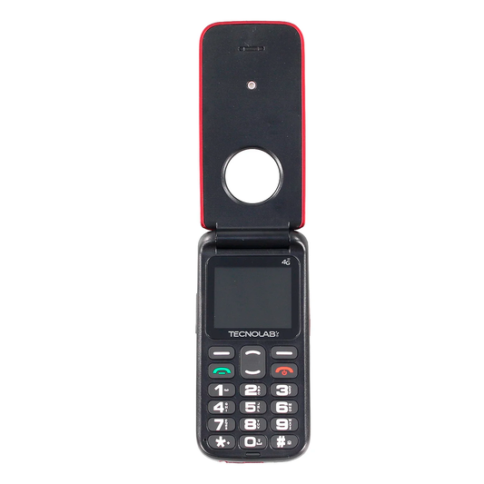 Teléfono Senior Tecnolab 4G BT 1.77" Adulto Mayor TL886 Rojo