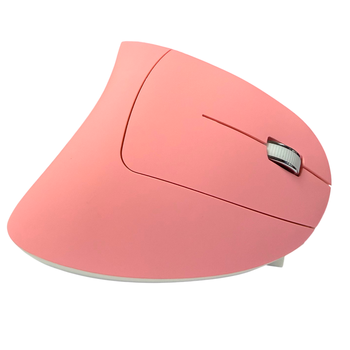 Mouse Vertical Inalámbrico Recargable Ergonomico Silencioso Rosa