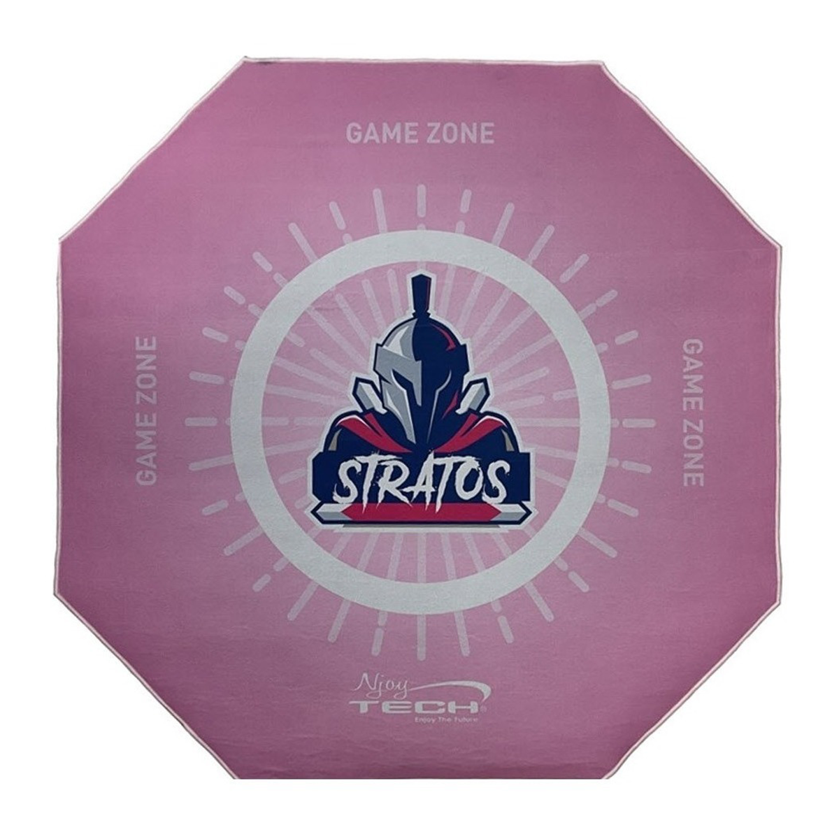Alfombra Gamer Njoytech Stratos Para Silla Rosada