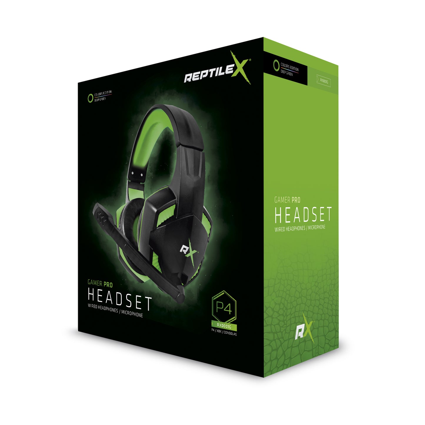 Audifonos Gamer Reptilex RX0001G Pc Ps4 Xbox Verde – imagen 3