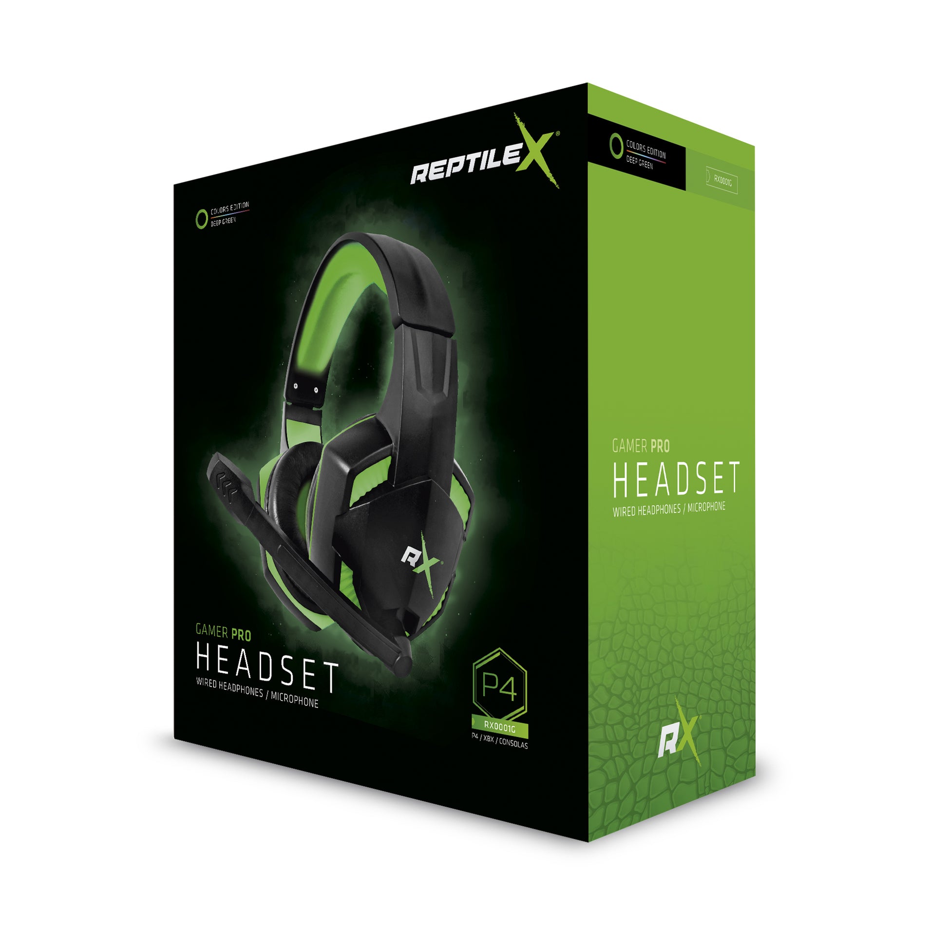 Audifonos Gamer Reptilex RX0001G Pc Ps4 Xbox Verde – imagen 3