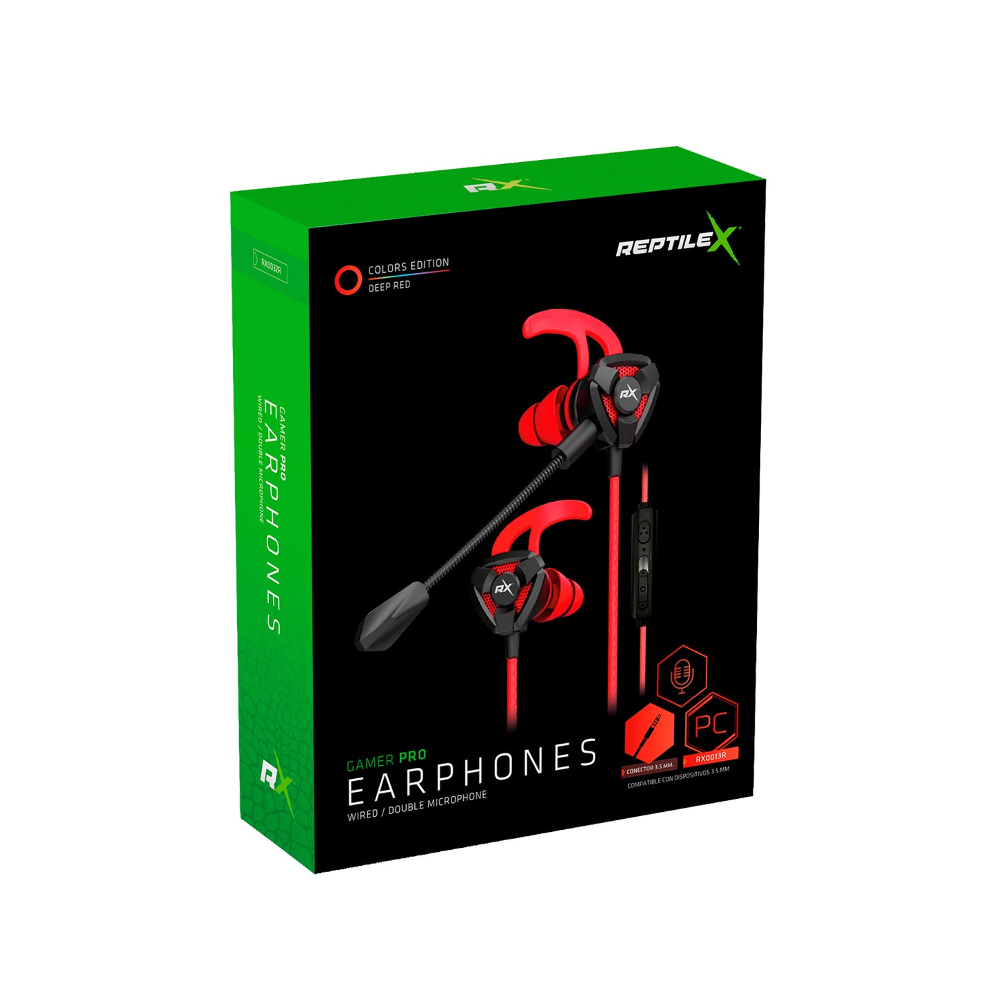 Audifonos Gamer Reptilex RX0032 Rojo – imagen 4