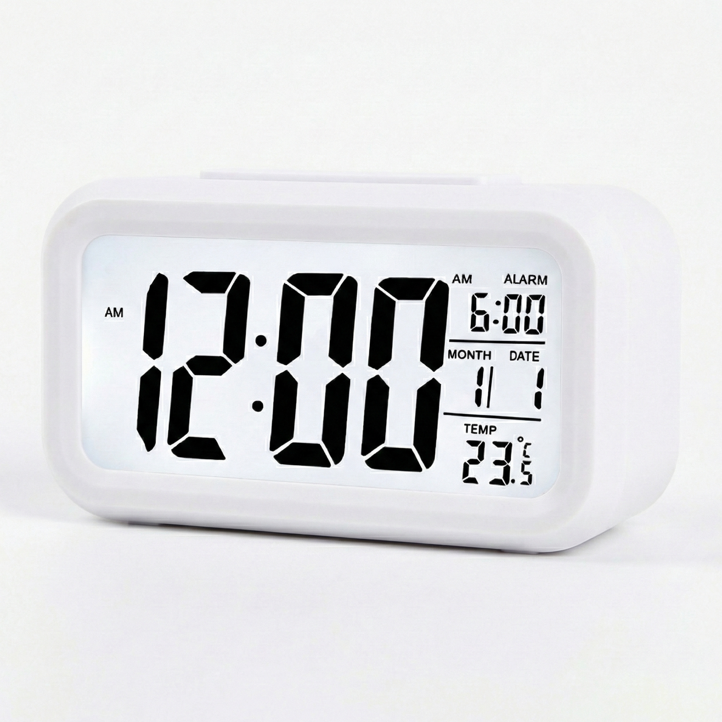 Reloj Despertador Tecnolab Tl305 Digital Pantalla Blanco
