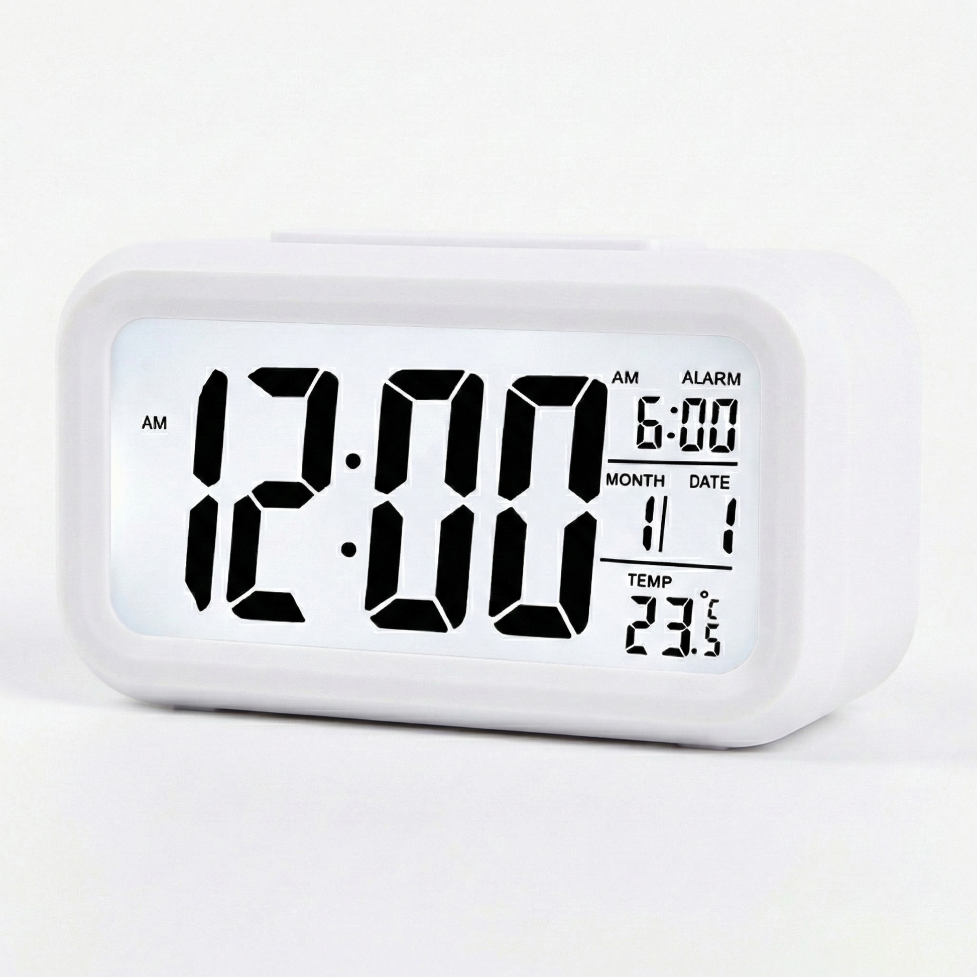 Reloj Despertador Tecnolab Tl305 Digital Pantalla Blanco