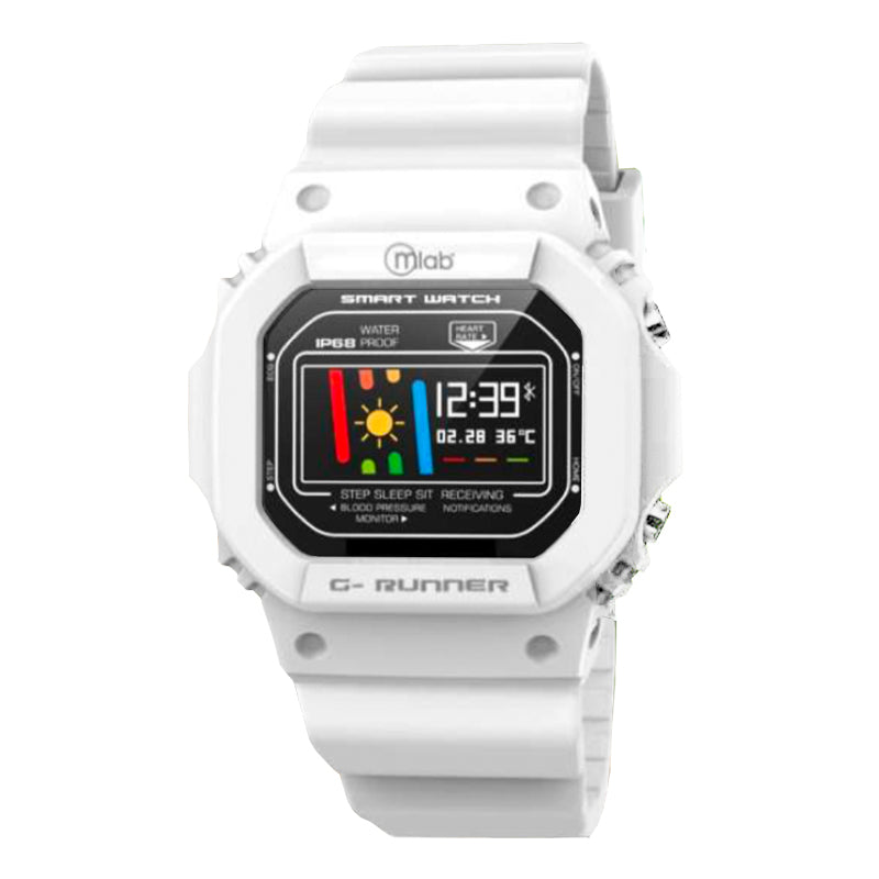 Reloj Smartwatch Microlab Bluetooth G-Runner Blanco