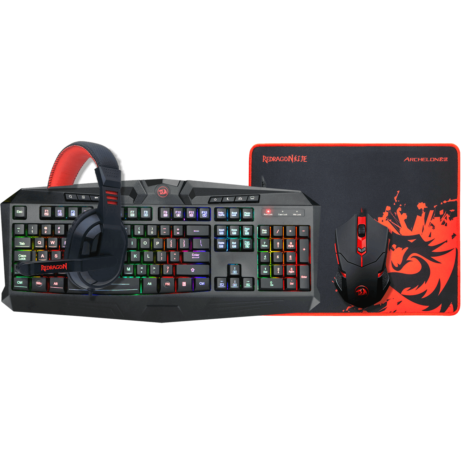 Kit Gamer Redragon S101 Teclado Mouse Audifono Mousepad