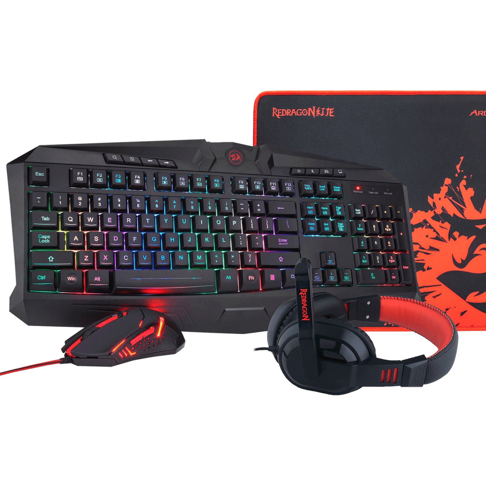 Kit Gamer Redragon S101 Teclado Mouse Audifono Mousepad – imagen 2