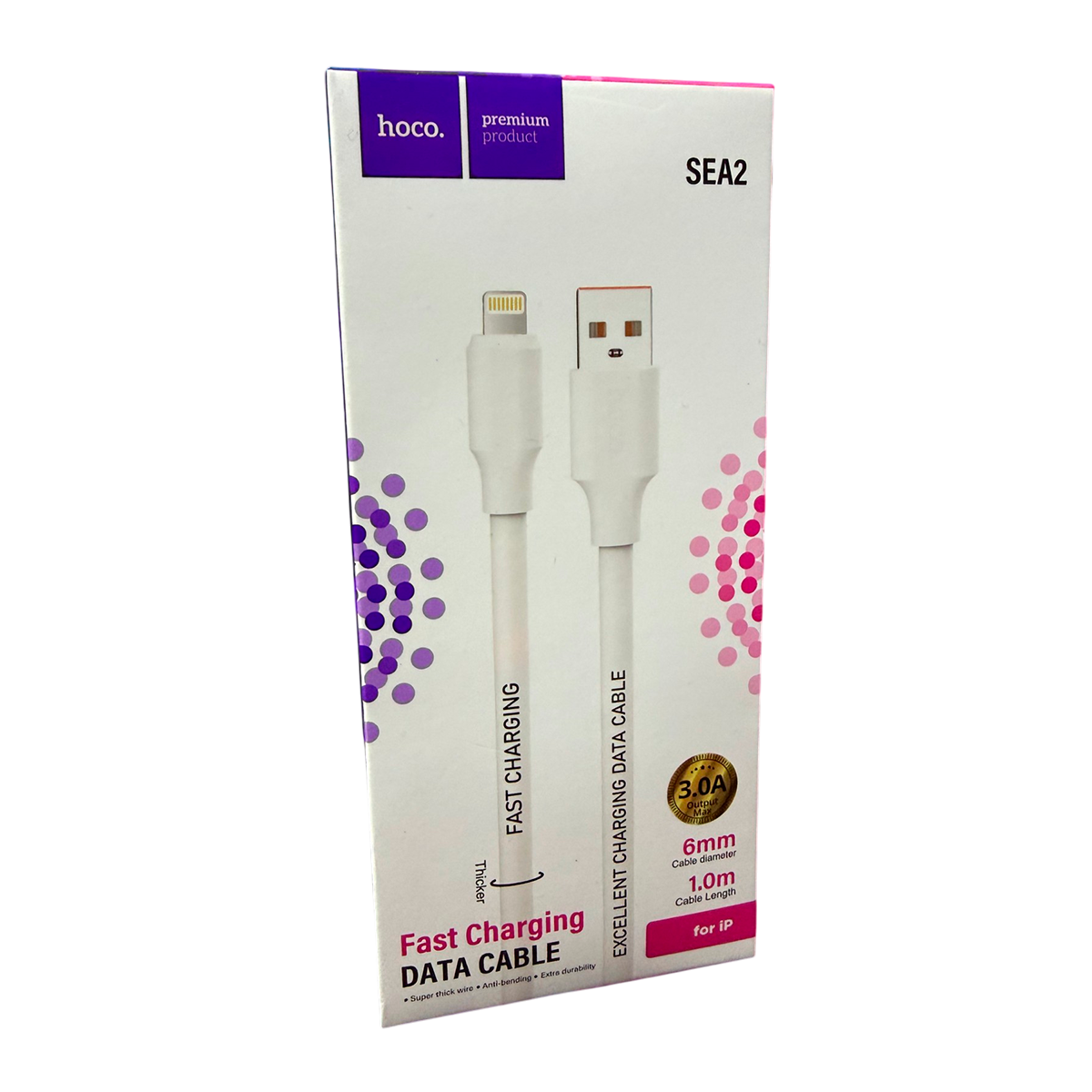 Cable Usb Para Lightning 3.0a Hoco Sea2 Blanco