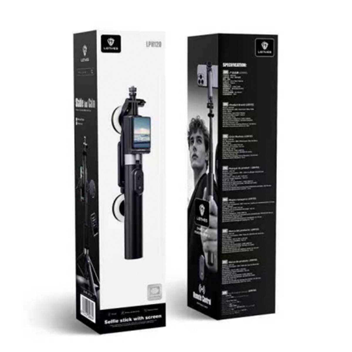 Soporte Palo Selfie Bluetooth Lenyes Lph120 Negro – imagen 2