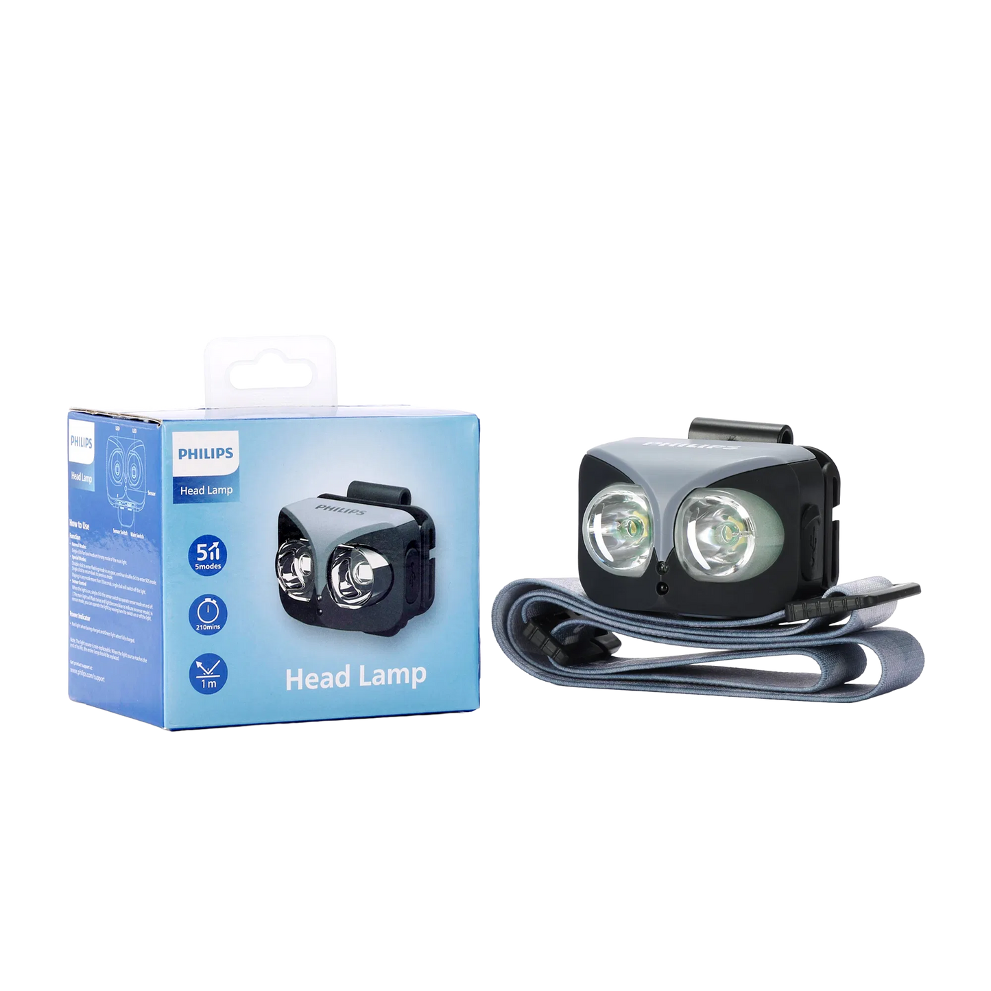 Linterna De Cabeza Philips SFL3342RH/56 450 Lumen Recargable Gris – imagen 3