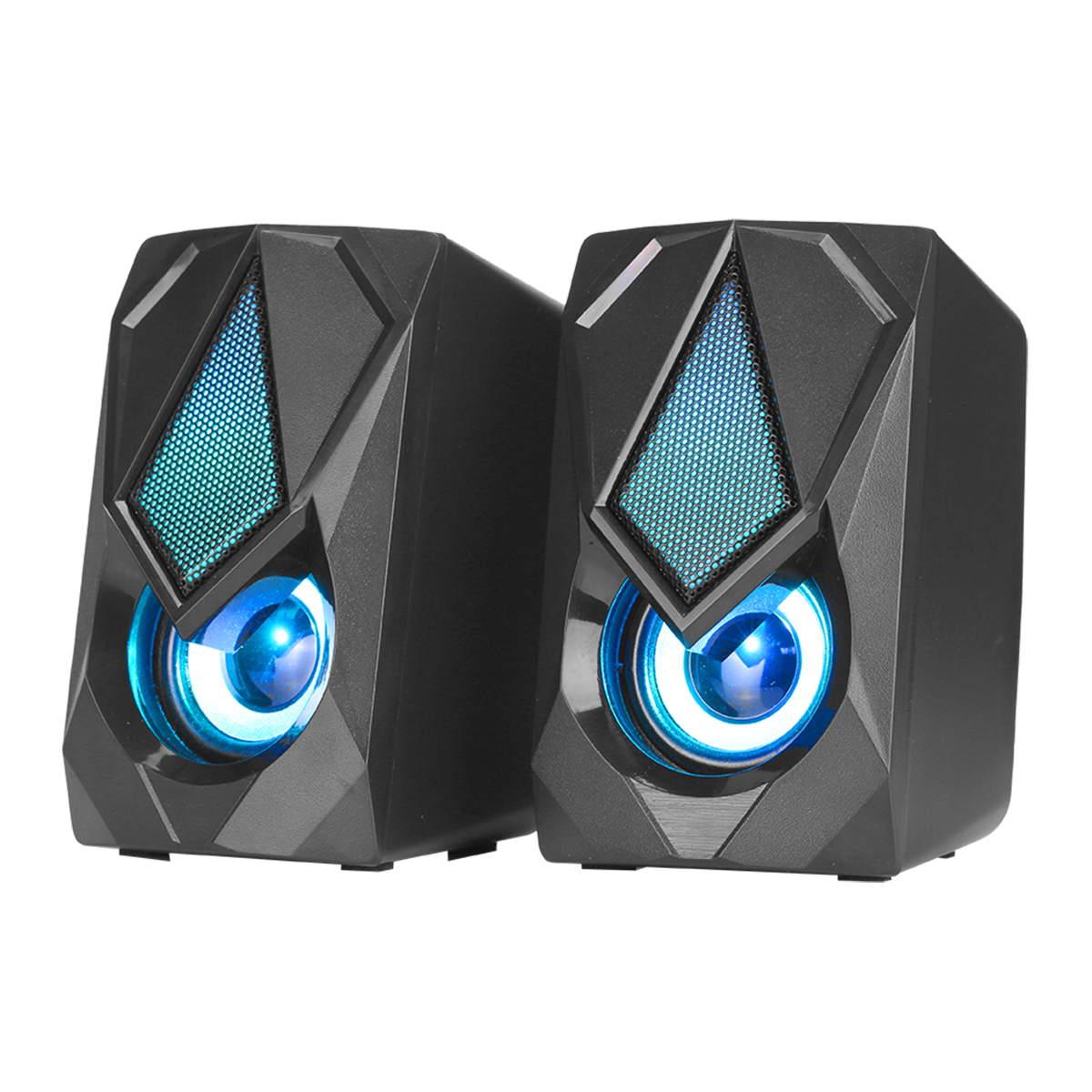 Parlantes Gamer Strike Me Sk402 Rgb Negro
