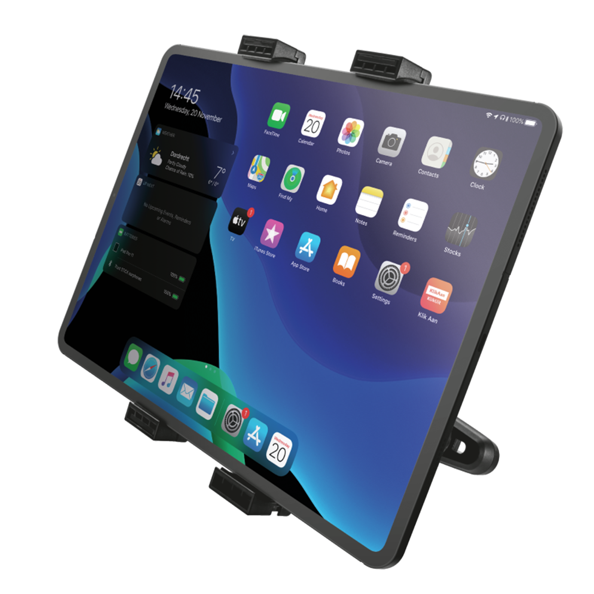 Soporte Universal De Autos Para Tablet Ipads Trust Negro