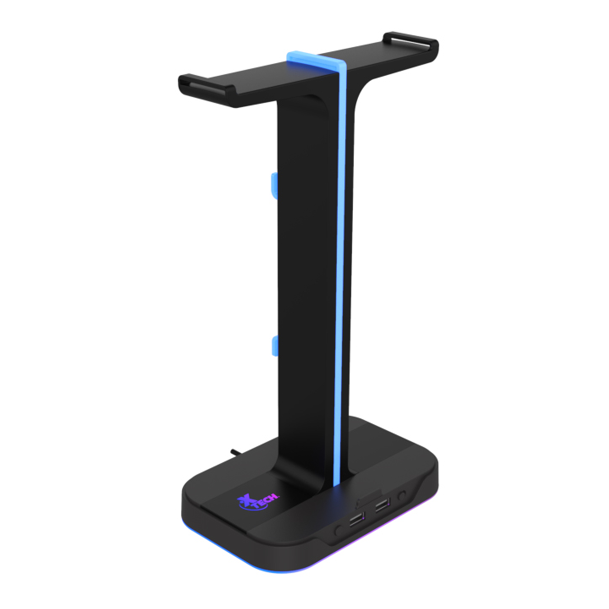 Soporte De Audifonos Xtech Yurei XTH-690 Rgb Usb Negro