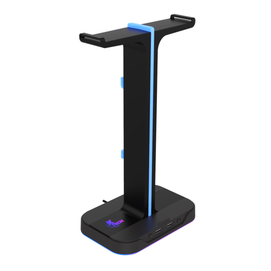 Soporte De Audifonos Xtech Yurei XTH-690 Rgb Usb Negro