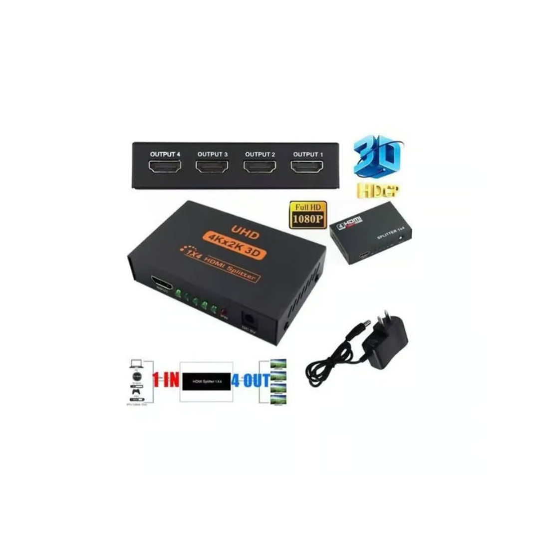 Splitter Hdmi 4 Salidas 4k Tecnolab Tl562 Negro – imagen 2