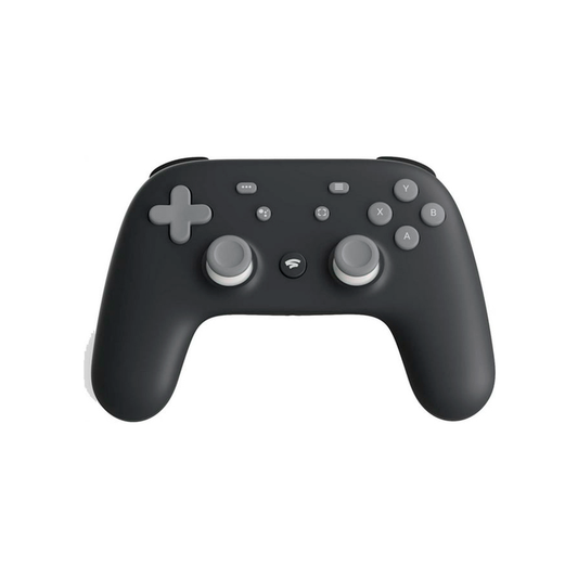 Control gamer Google Stadia inalámbrico negro vista frontal